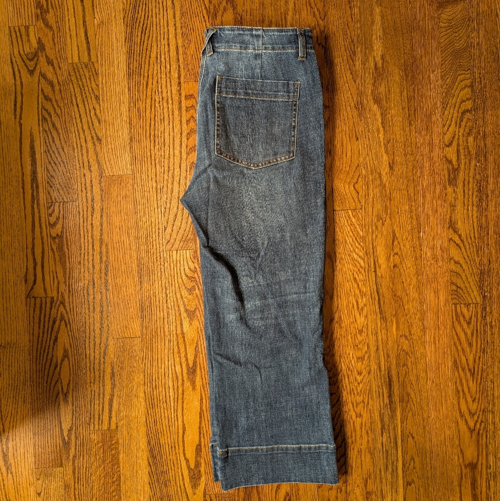 CAbi Carmel Crop - Dark Blue Cropped Jeans, Size 8 - Picture 3 of 7